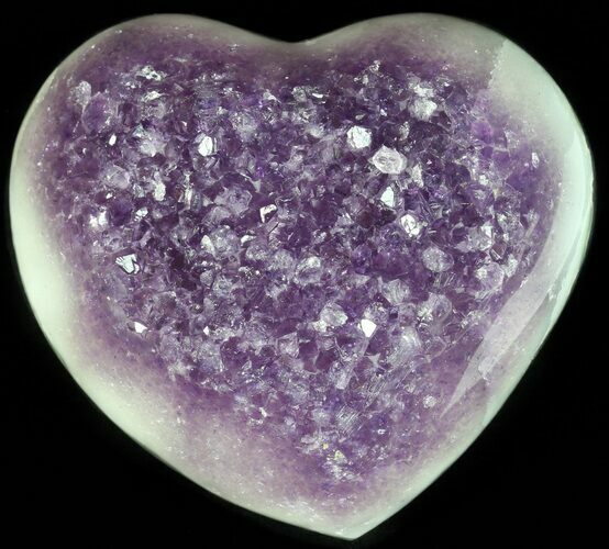 Purple Amethyst Crystal Heart - Uruguay #46203